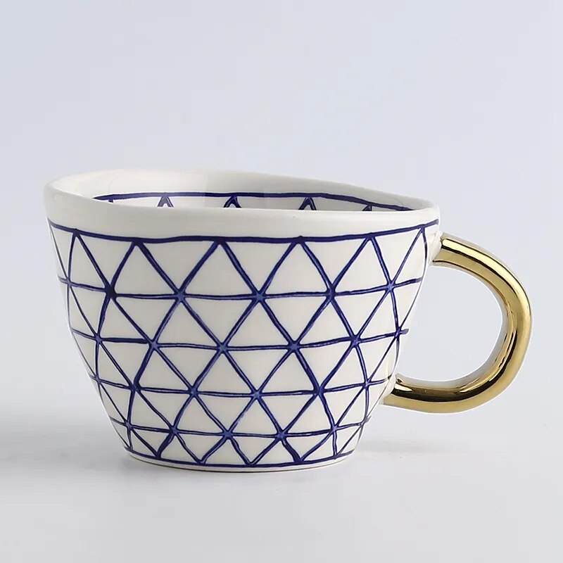 Floroux Designer Cups and Mugs | Elegant Ceramics | Modern Geometric Patterns