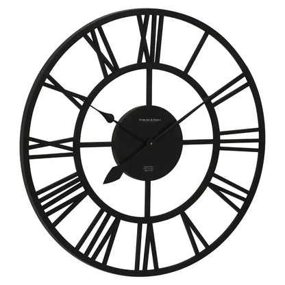 ÉléganceTemps – Horloge Murale Rétro avec Chiffres Romains, Style Ouvert