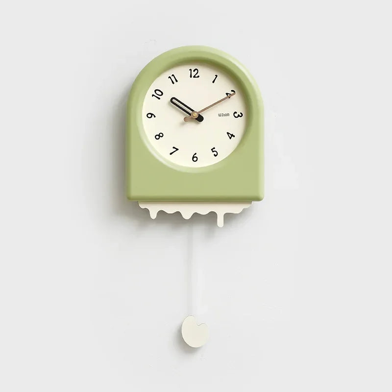 CremePendulum Clock - Horloge mural coréen au design moderne