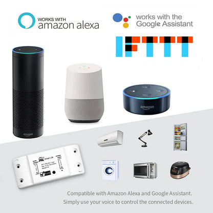Disjoncteur universel intelligent et interrupteur à distance - Contrôle WiFi via les applications SmartLife Google Alexa