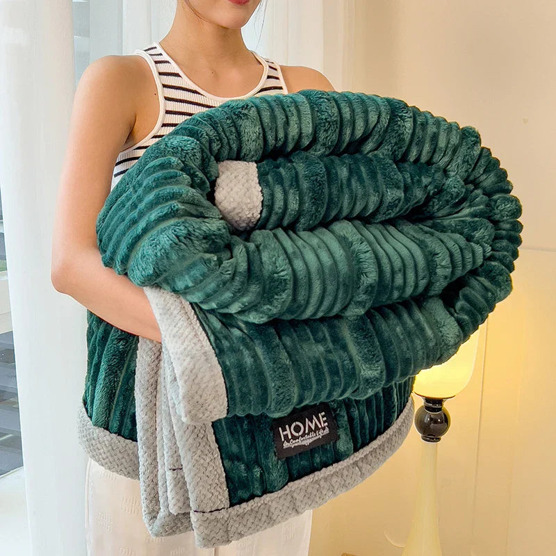 CocoonDouceur – Plaid en Laine Épaissie pour Confort à Domicile