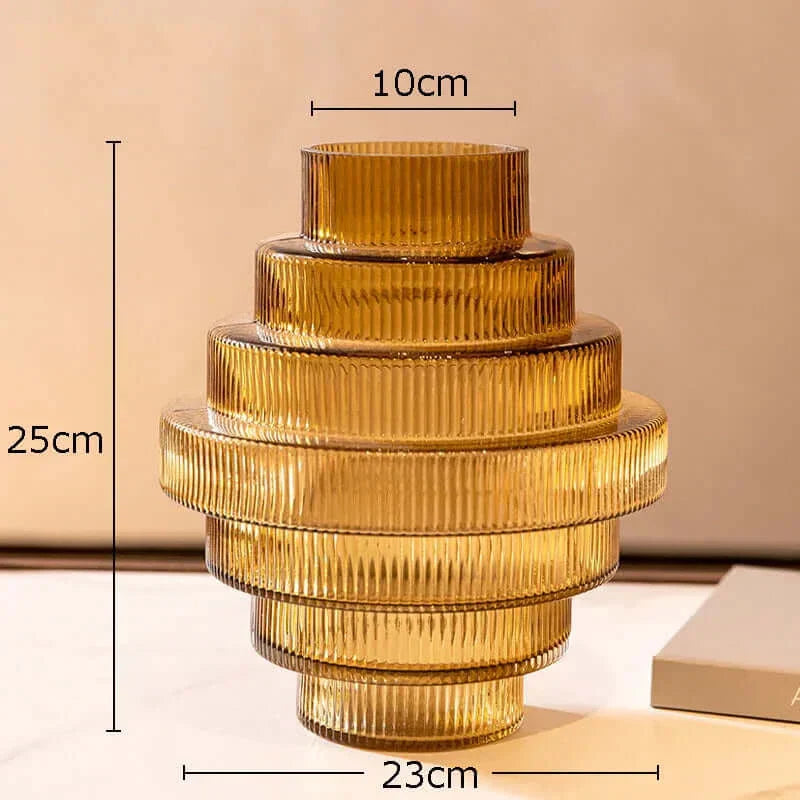 Créativité Collection de vases en verre ambre - Floroux Homeware