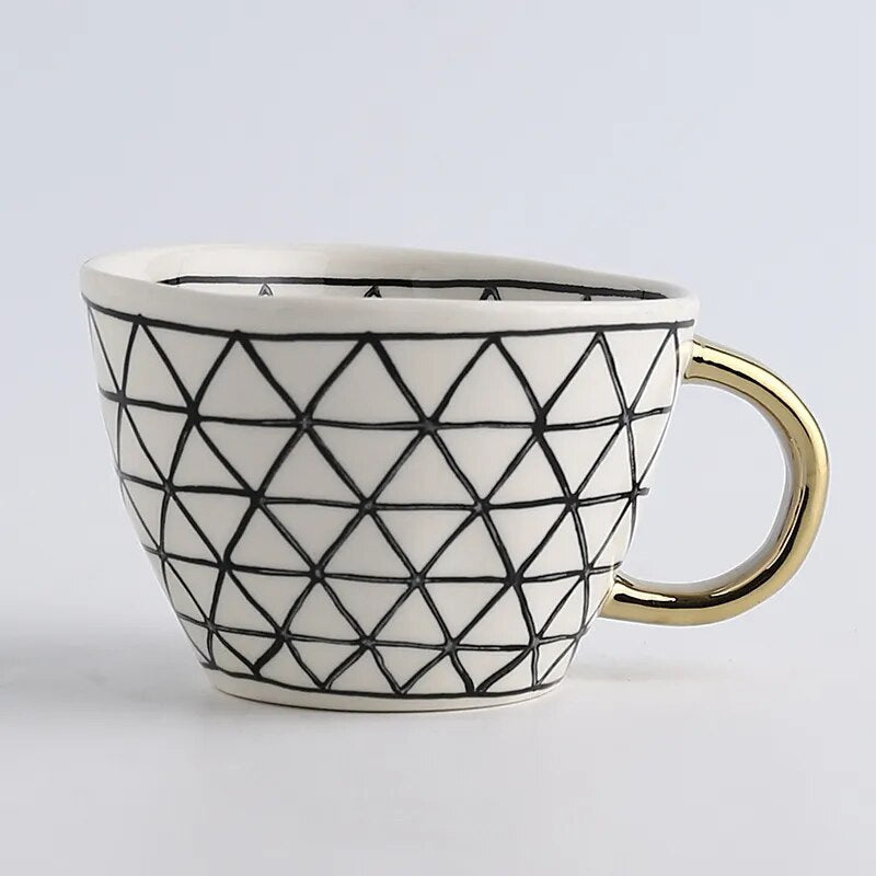 Floroux Designer Cups and Mugs | Elegant Ceramics | Modern Geometric Patterns
