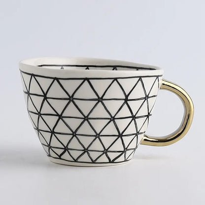Floroux Designer Cups and Mugs | Elegant Ceramics | Modern Geometric Patterns