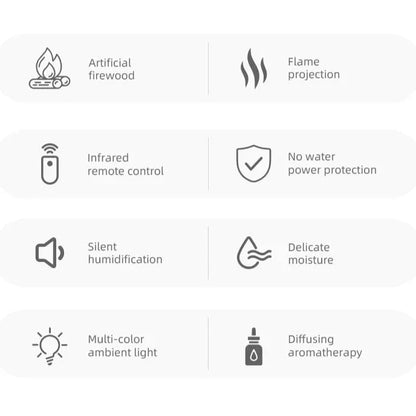 Chimney Diffuser Floroux | LED Light | Ultrasonic Aromatherapy | Humidifier | Home Decoration