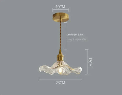 Plafonnier en verre élégant avec des accents en laiton - Éclairer avec style