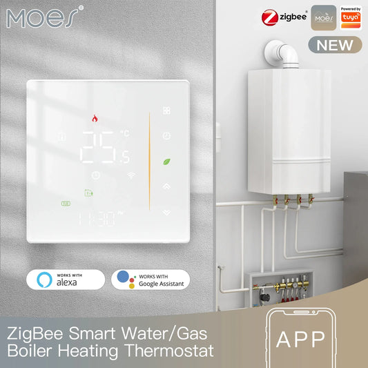 Thermostat Intelligent Zigbee - Contrôle de Température Ambiante WiFi via les Applications Tuya SmartLife Google Alexa