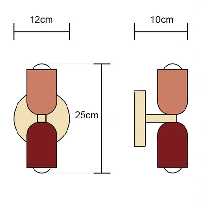 Applique murale double tête nordique minimaliste