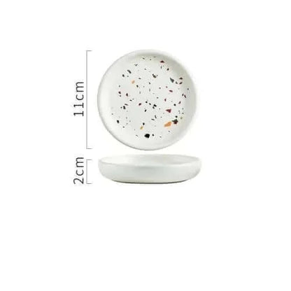 Accessoires de salle de bain en terrazzo peint nordique