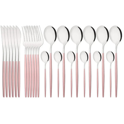Floroux | Set de vaisselle en acier inoxydable