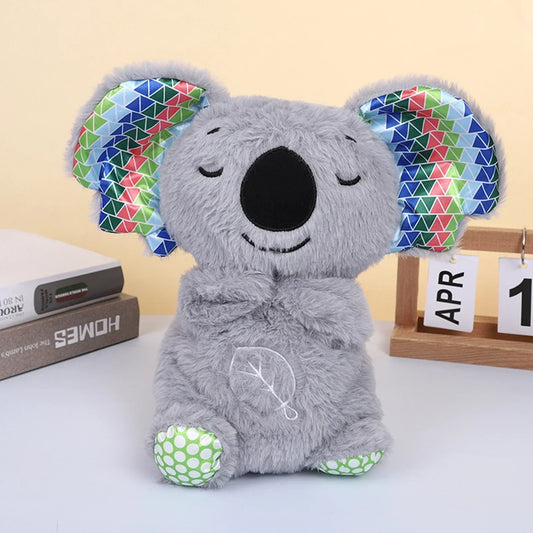 Floroux - Figurine en peluche Koala dormant avec lumière respirante apaisante et musique