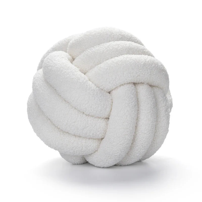 Coussin - Douillet - Boule nouée à la main - Peau de mouton