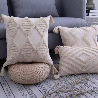 BohoDreams – Housses de coussin Boho – Apportez le style Ibiza avec une décoration tendance à la maison