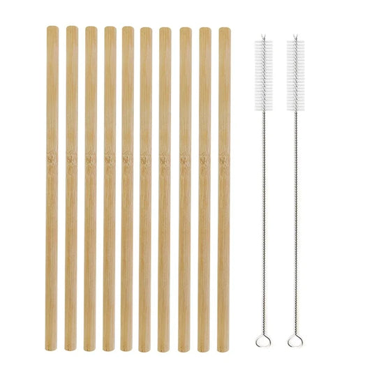 Floroux | Pailles de fête naturelles avec brosse de nettoyage
