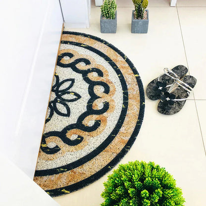 FloraMat - Tapis de porte élégant en demi-lune pour votre maison