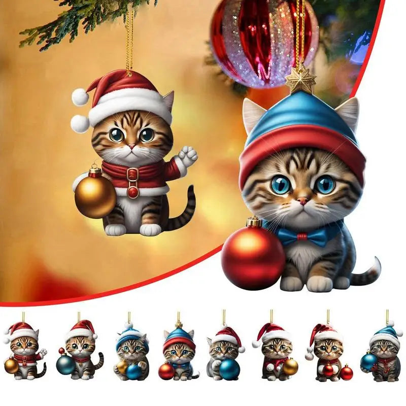 Calendrier de l'Avent Chat Mignon 2024 - Décoration de Compte à Recul pour Enfants, Cadeau de Vacances Cartoon