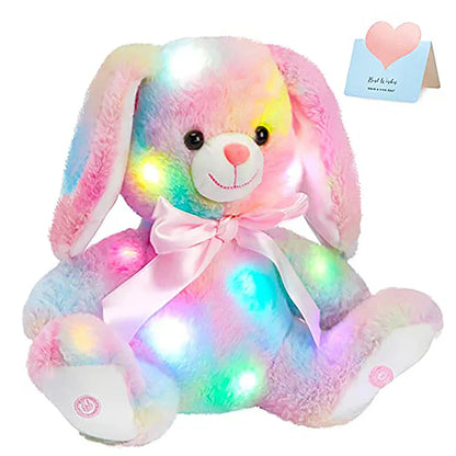 Floroux - Lapin Arc-en-Ciel Magique avec Musique et Lumières LED Apaisantes pour un Environnement de Sommeil Relaxant
