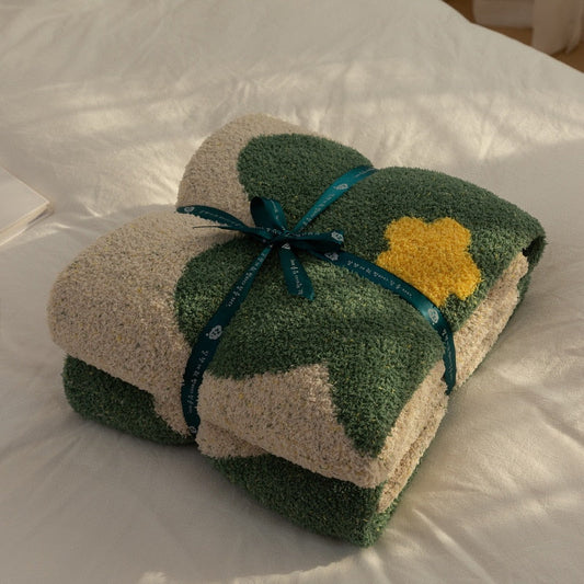 Couverture de jet de laine verte | Anti-pilling, Portable, Portable