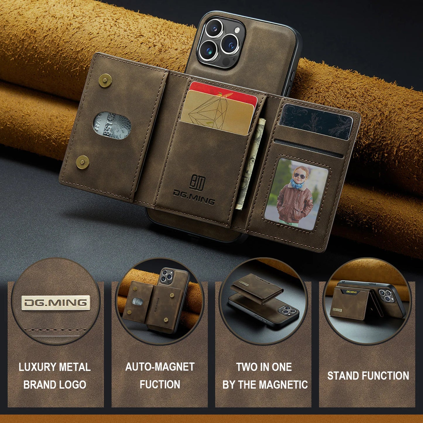 Floroux 2-in-1 iPhone case with removable wallet | Protects and organizes | High-quality design