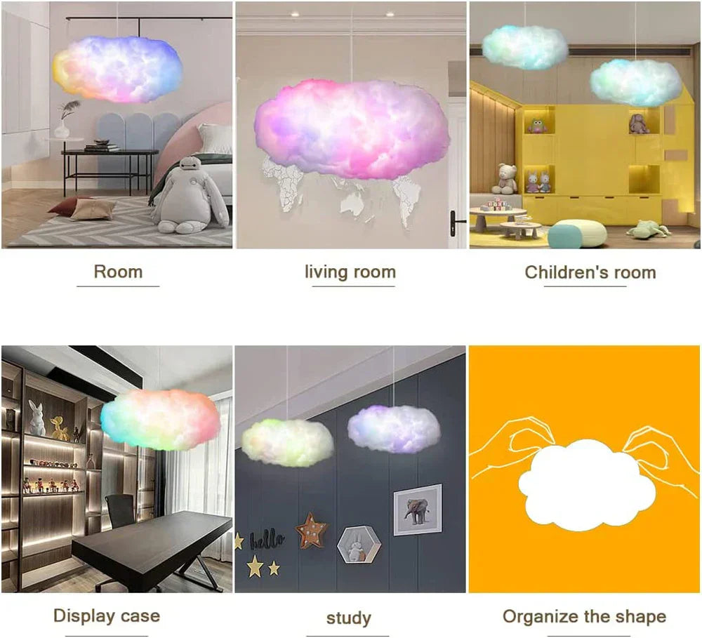 Floroux 3D lumière nuage | Lampe de chambre intelligente | Éclairage LED dimmable | Lumière d'ambiance