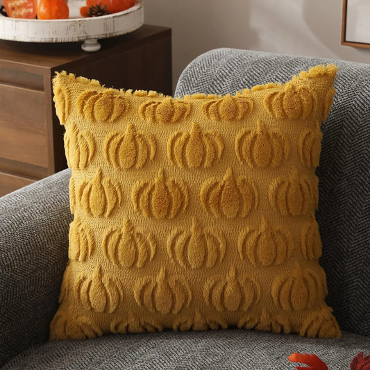 Céleste Housse de coussin - Housse de coussin d'automne de luxe en fausse fourrure - Chaleur & Style
