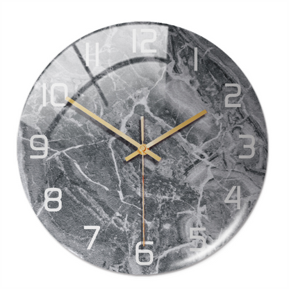 Montre murale en marbre stylé avec mécanisme silencieux