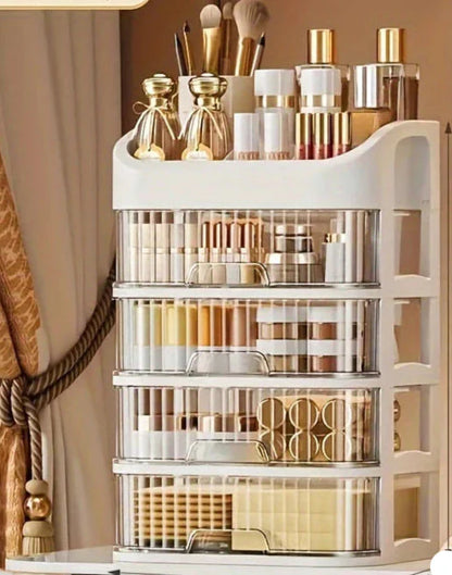 Boîte de rangement pour maquillage et bijoux à grande capacité – Organiseur multi-couches
