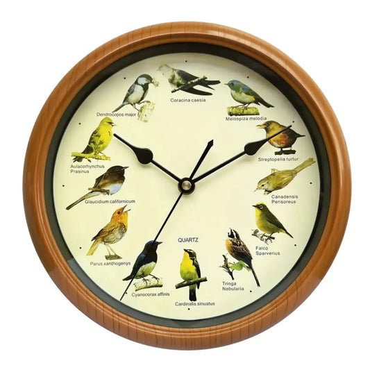 BirdSong Horloge – Horloge Murale de 10 Pouces pour Intérieur Élégant