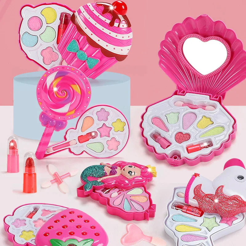 Jeu de maquillage de princesse pour enfants - Maquillage fictif avec rouge à lèvres et fard à paupières pour les fêtes