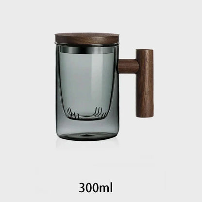 Tasse à thé en verre ultramoderne avec filtre et couvercle
