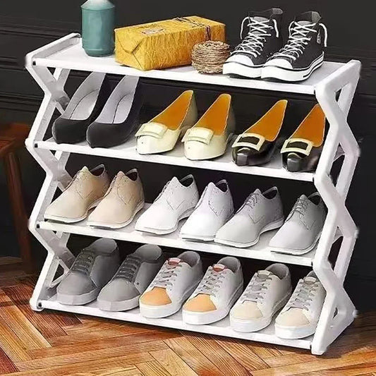 Organisateur de chaussures - Cabinet à chaussures pliant de style milieu du siècle pour le salon et le couloir