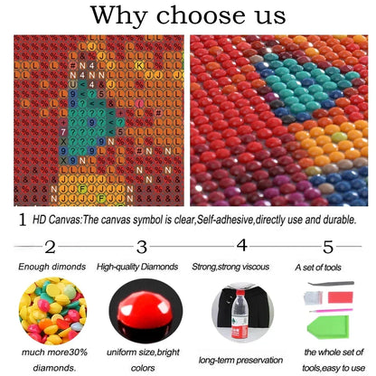 Art de peinture en diamant floral beige