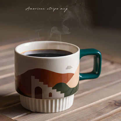 Tasse à café Retro Morandi pour les amateurs de café