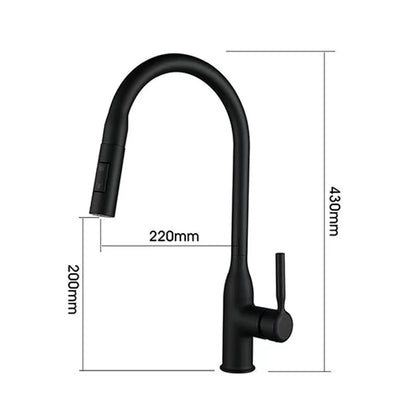 SteelFlow Robinet de Cuisine - Robinet Design Moderne Récupérable