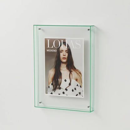 Floroux | Double-sided acrylic photo frame | Transparent and modern | Magnetic | Ideal for home and office