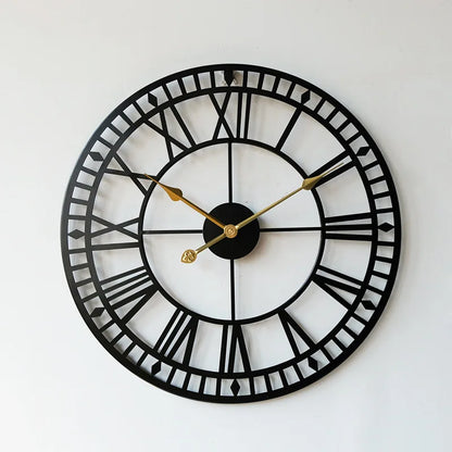 Floroux Charme | Horloge murale en métal élégante au design industriel
