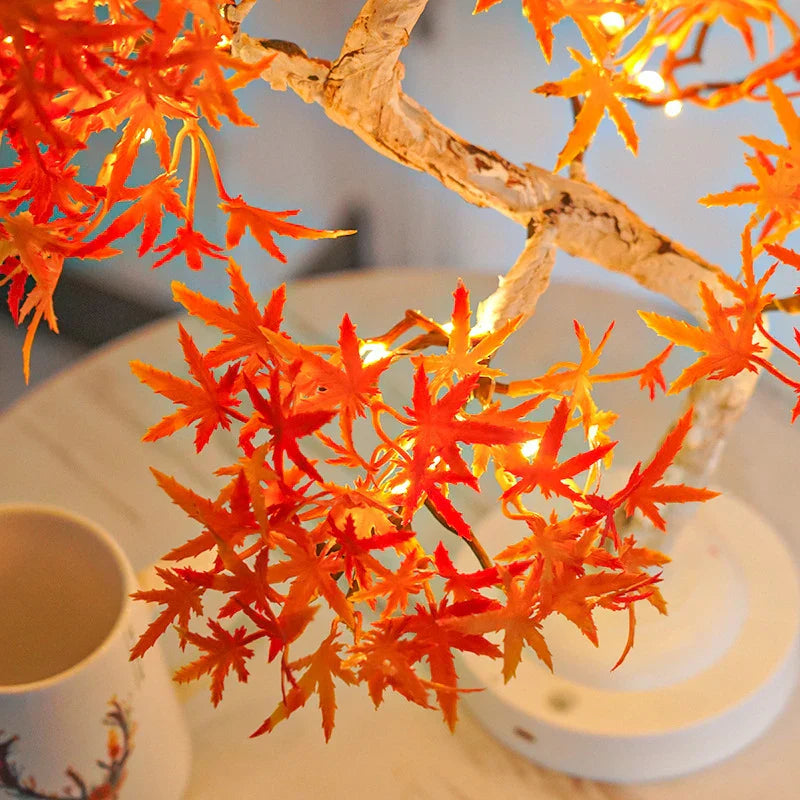 ÉrableLumi - Lampe LED Arbre Feuilles d’Érable Décorative
