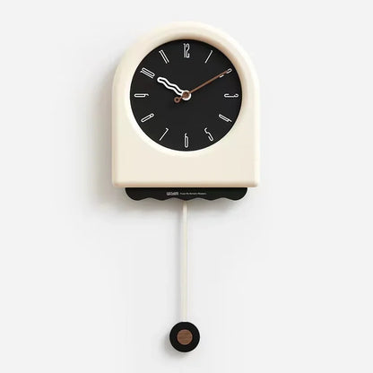 CremePendulum Clock - Horloge mural coréen au design moderne