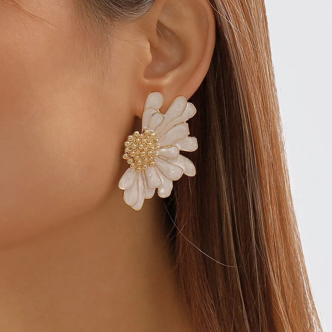 BloomGaze Boucles d'oreilles - Déclaration Pétales d'or Boucles d'oreilles