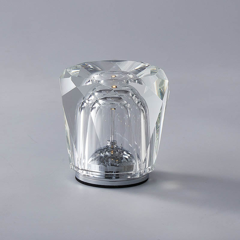 Floroux LED Table Lamp in Cylindrical Crystal | Creative Design | Perfect for Bedroom & Decoration