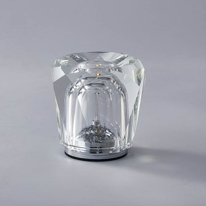 Floroux LED Table Lamp in Cylindrical Crystal | Creative Design | Perfect for Bedroom & Decoration