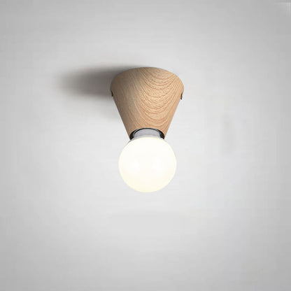 Floroux ZenGlow Minimalisme Japonais LED Luminaire de Plafond | Aspect Bois | Design en Verre | Forme Ronde | Montage Encastré | Éclairage Stylé