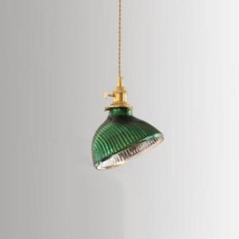 Floroux Chandelier Vintage Nordic | Brass & Green Glass | Pendant Lamp 1/2/3 Lights | Elegant Design