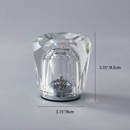 Floroux LED Table Lamp in Cylindrical Crystal | Creative Design | Perfect for Bedroom & Decoration