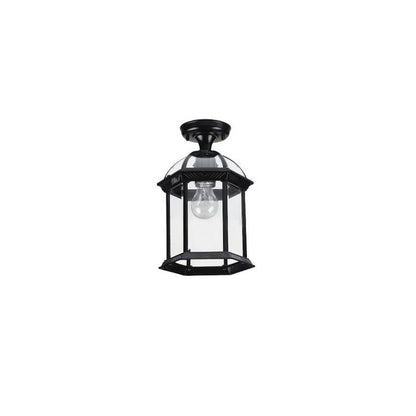 Floroux Outdoor Ceiling Light | Waterproof | Hexagonal Design | Semi-Recessed Mounting