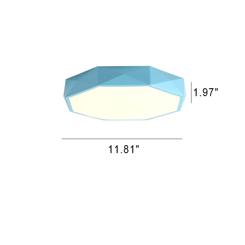 Floroux Applique Plafond LED Nordic | Design Diamant | Acrylique & Fer | Lumière Dimmable | Éclairage Moderne