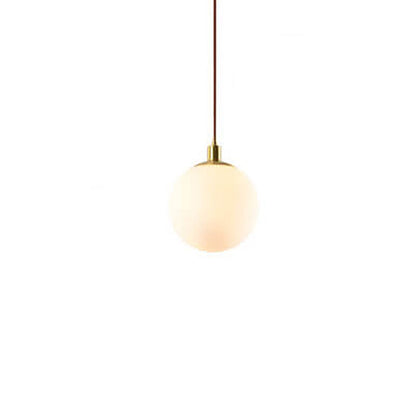 Floroux Lampe suspendue minimaliste | Boule blanche | Design scandinave | Éclairage moderne pour les espaces de vie