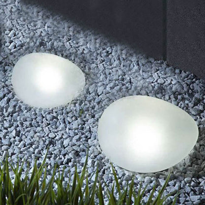 Floroux Solar LED Lampe d'extérieur | Verre sablé au design de galets | Éclairage de jardin durable