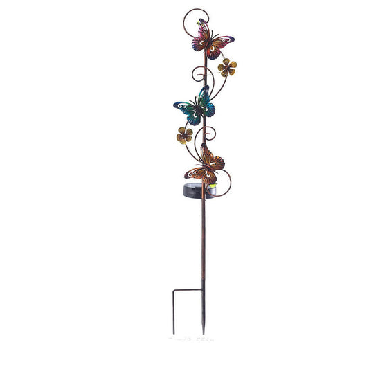 Floroux Solar Garden Lamp | Metal Design | Butterfly, Dragonfly, Hummingbird | Landscape Lighting