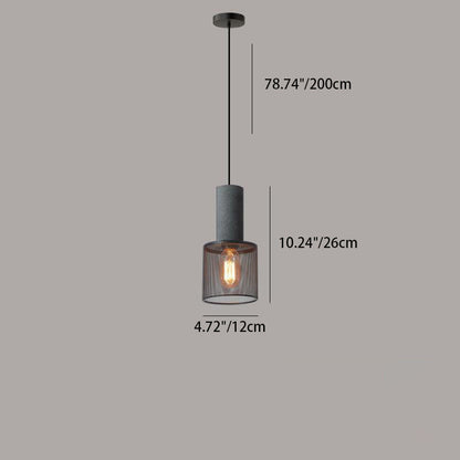 Floroux Industrial Design Hanging Light in Concrete | Cylindrical Shape | Modern Look | Perfect for the Living Room